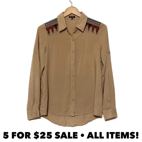 The Rage Tops - The Rage Embroidered Blouse